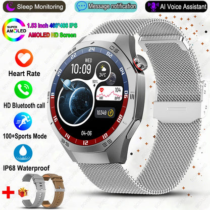Luxorive GT5 Pro Smartwatch – GPS, AMOLED, Heart Rate, Bluetooth Call, Waterproof
