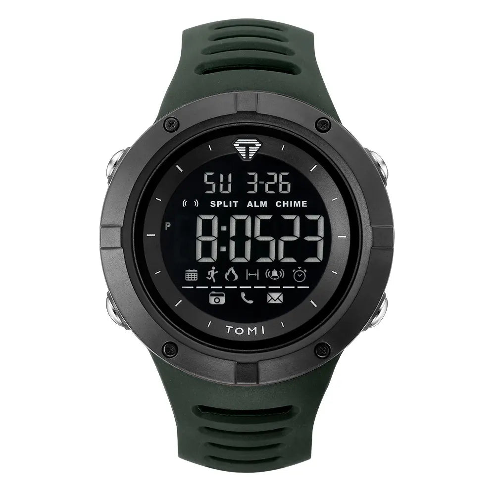 TOMI Men's Watch Night Glow Waterproof Fashion Digital TPU Material Sports Watch