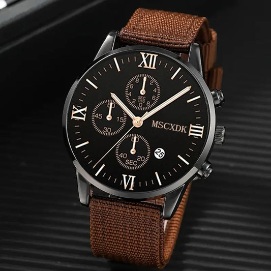 Luxorive Pro Quartet – Men’s 4‑Piece Quartz Watch & Bracelet Set (Business • Fashion • Casual)