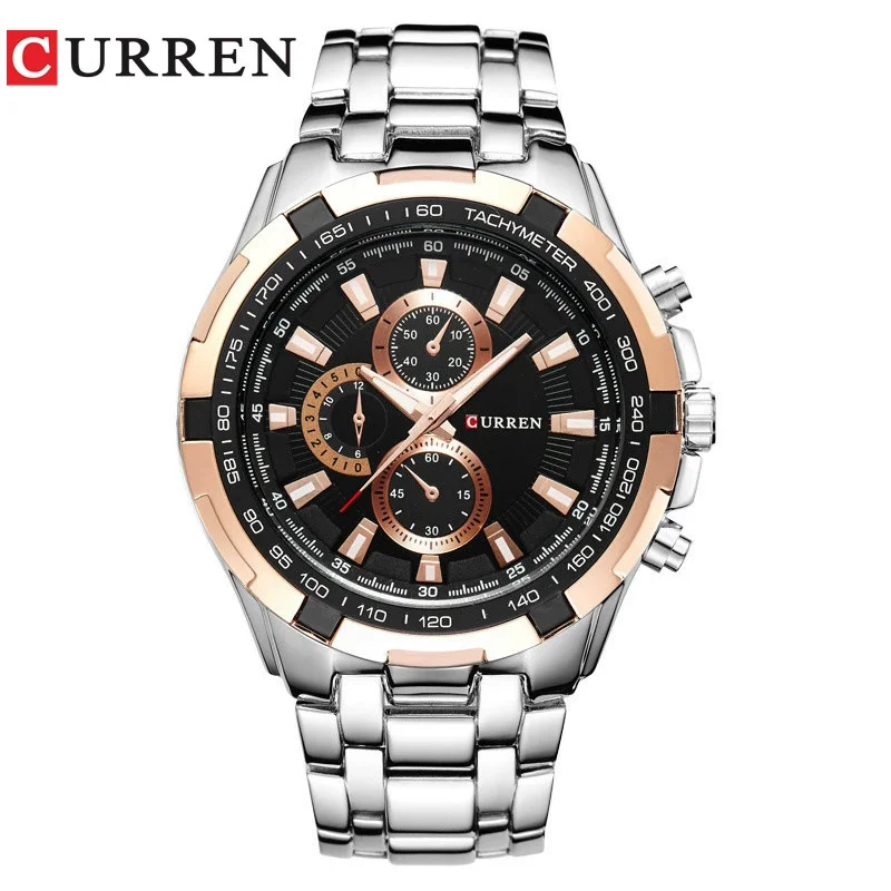 CURREN Large Dial Fashion Quartz Watch for Men – Waterproof Business Leisure Wristwatch