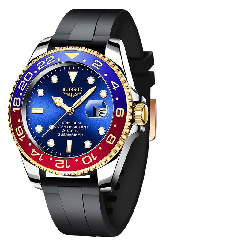 LIGE 2025 — a modern, luxurious men’s quartz wristwatch designed for style, function, and everyday elegance.