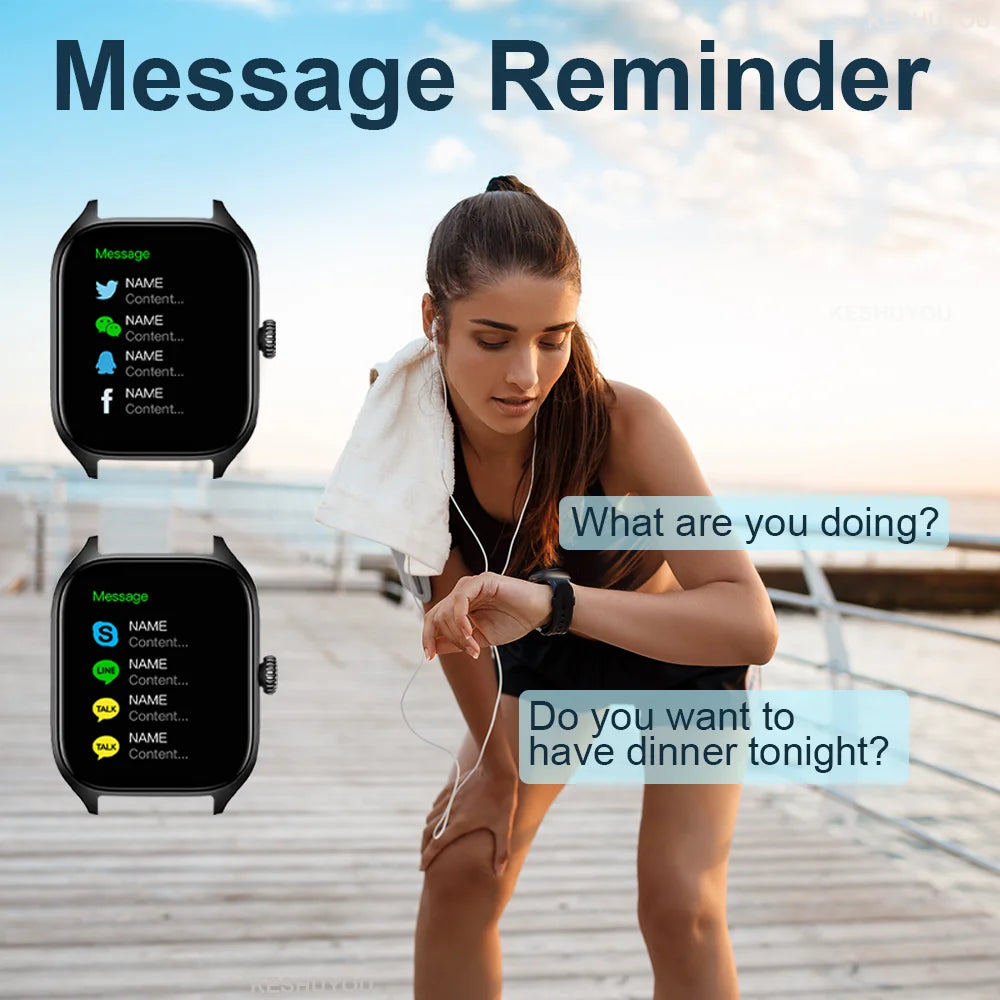 Luxorive GTS Smartwatch – 2.01" HD Display, Bluetooth Call, GPS, NFC, 100+ Sport Modes for Men & Women