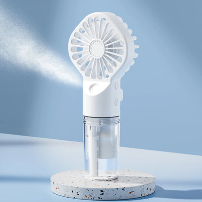 Mini Portable USB Handheld Fan with Humidifier – Rechargeable Mist & Water Spray Cooling Fan