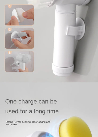 Electric Cleaning Brush – Wireless Scrubber for Kitchen & Bathroom