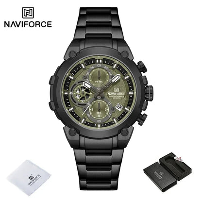 NAVIFORCE Quartz Watch Men Sport Military Waterproof Watches Mens Business Stainless Steel Wristwatch Male Clock reloj hombre