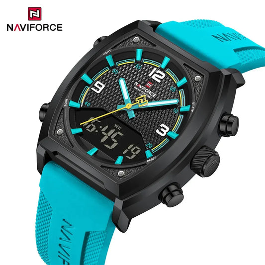 NAVIFORCE Luxury Men's Watches Sport Quartz Watch Men LCD Dual Display Waterproof Luminous Man Wristwatch 2025 Relogio Masculino