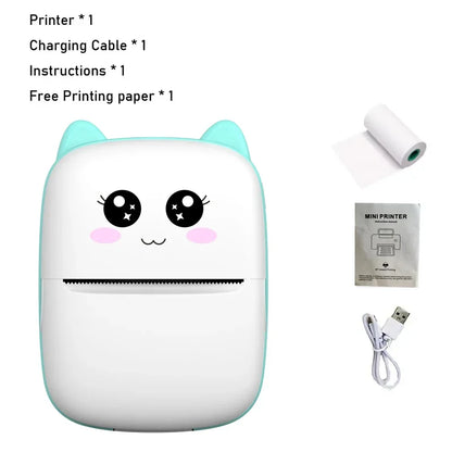 Mini Cat Thermal Printer – Wireless Photo & Label 58mm