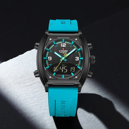 NAVIFORCE Luxury Men's Watches Sport Quartz Watch Men LCD Dual Display Waterproof Luminous Man Wristwatch 2025 Relogio Masculino
