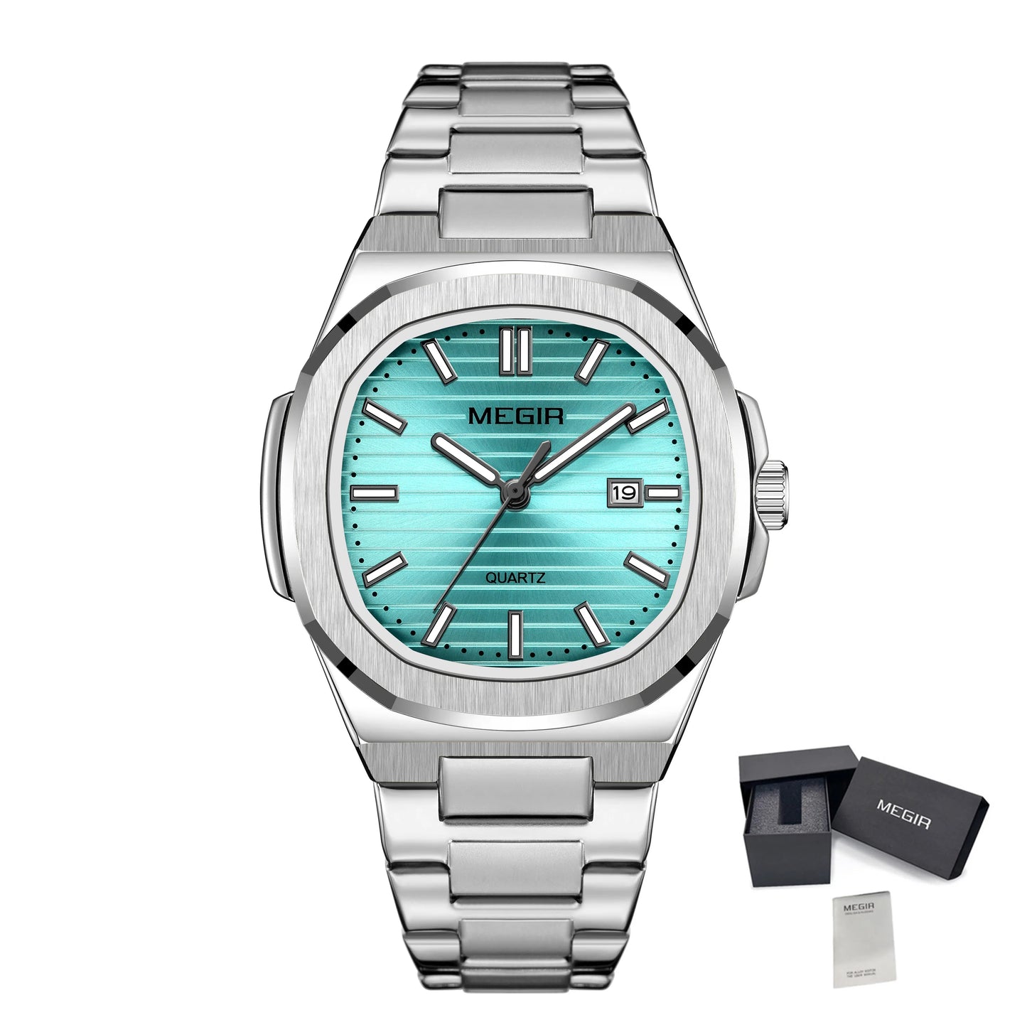 MEGIR Luxury Brand Men Business Watches Waterproof Male Clock Stainless Steel Luminous Quartz Sport Wristwatch Montre Homme 1084