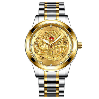 Luxorive DragonCore – Gold Stainless Steel Men’s Quartz Watch