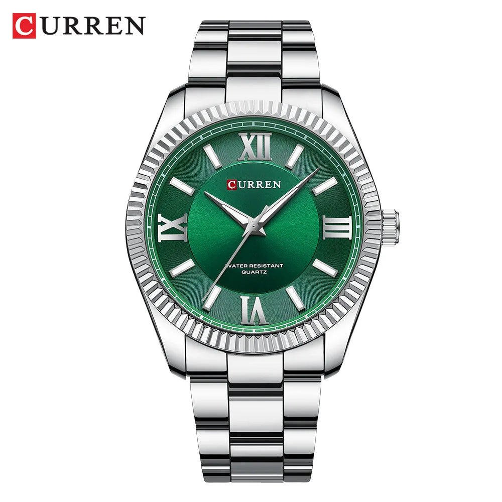 CURREN 8465 Men’s Fashion Quartz Watch – Waterproof Casual Timepiece with Calendar & Luminous Silicone Strap