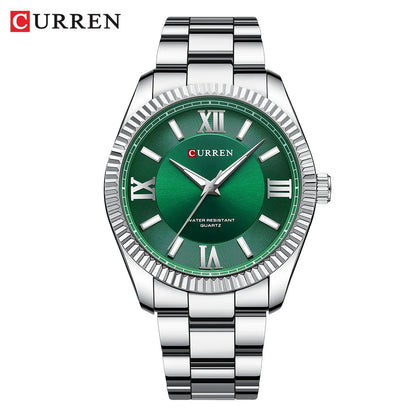 CURREN 8465 Men’s Fashion Quartz Watch – Waterproof Casual Timepiece with Calendar & Luminous Silicone Strap