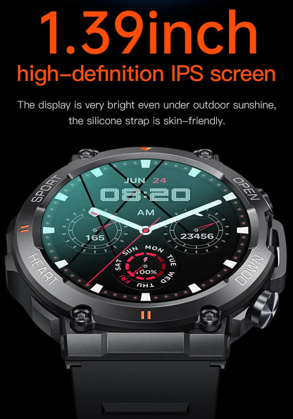 Luxorive K56Pro Smartwatch – 1.39" HD Display, Heart Rate, Bluetooth, 400mAh Battery, Sports & Outdoor Use
