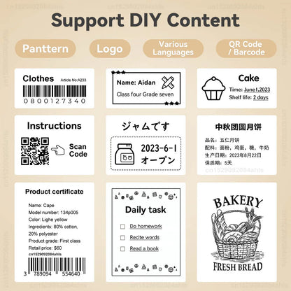 P50 Mini Thermal Label Printer – Portable Barcode & QR Maker