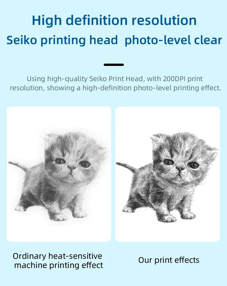 Mini Cat Thermal Printer – Wireless Photo & Label 58mm