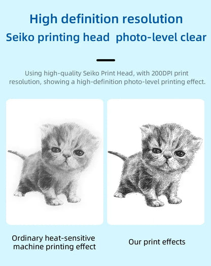 Mini Cat Thermal Printer – Wireless Photo & Label 58mm