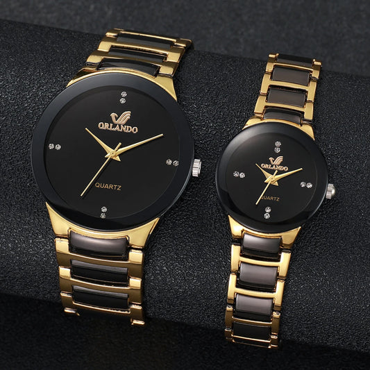 Luxorive HeartSync – Couple's Matching Quartz Watch Set (1 or 2 PCS)