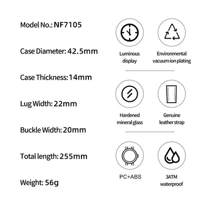 NAVIFORCE 2025 New Design Transparent Tonneau Watch Men Quartz Man Watches Waterproof Luxury Sport Out Door montre homme