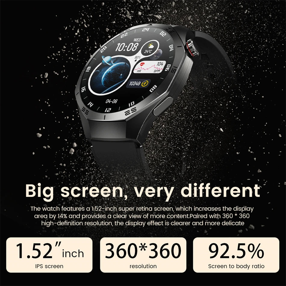 Luxorive GT5 Pro Smartwatch – GPS, AMOLED, Heart Rate, Bluetooth Call, Waterproof