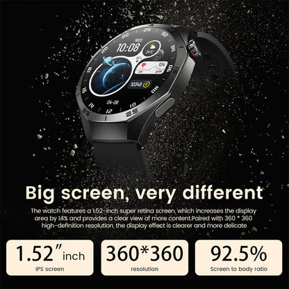 Luxorive GT5 Pro Smartwatch – GPS, AMOLED, Heart Rate, Bluetooth Call, Waterproof