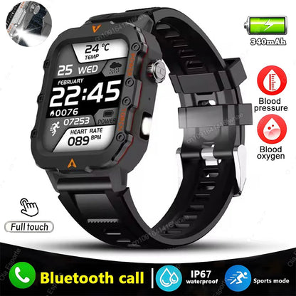 Luxorive TrailMaster Pro – Military GPS Smartwatch with Compass, Flashlight & Bluetooth Call