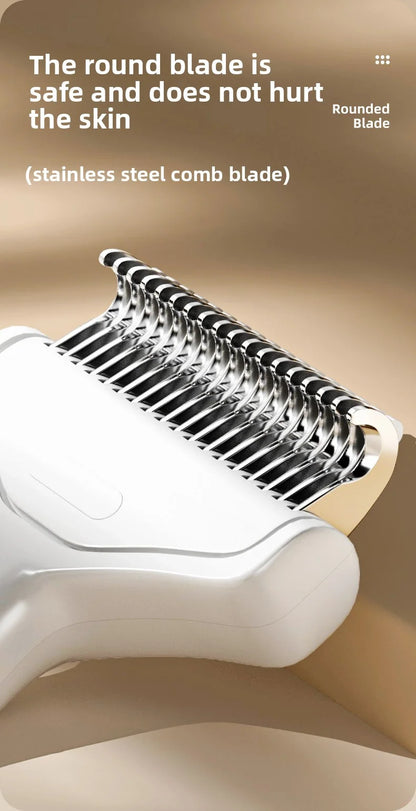 Stainless Steel Dog Thinning Comb – Floating Hair Remover with Ergonomic Handle