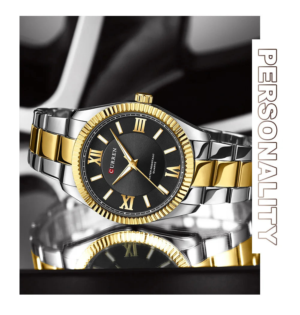 CURREN 8465 Men’s Fashion Quartz Watch – Waterproof Casual Timepiece with Calendar & Luminous Silicone Strap
