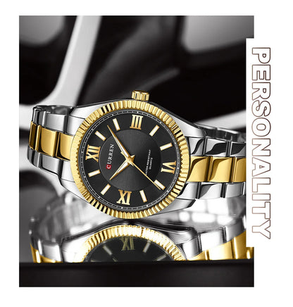 CURREN 8465 Men’s Fashion Quartz Watch – Waterproof Casual Timepiece with Calendar & Luminous Silicone Strap