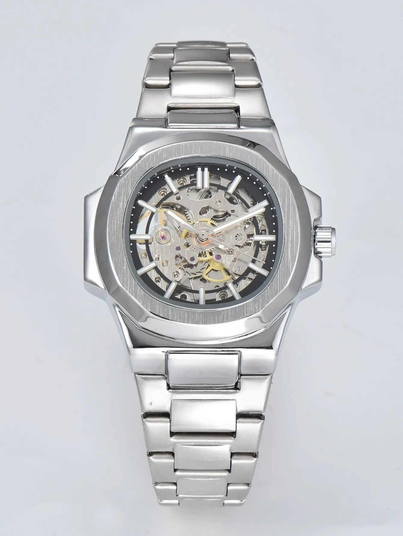 Luxorive ShadowCore – Skeleton Steel Automatic Watch