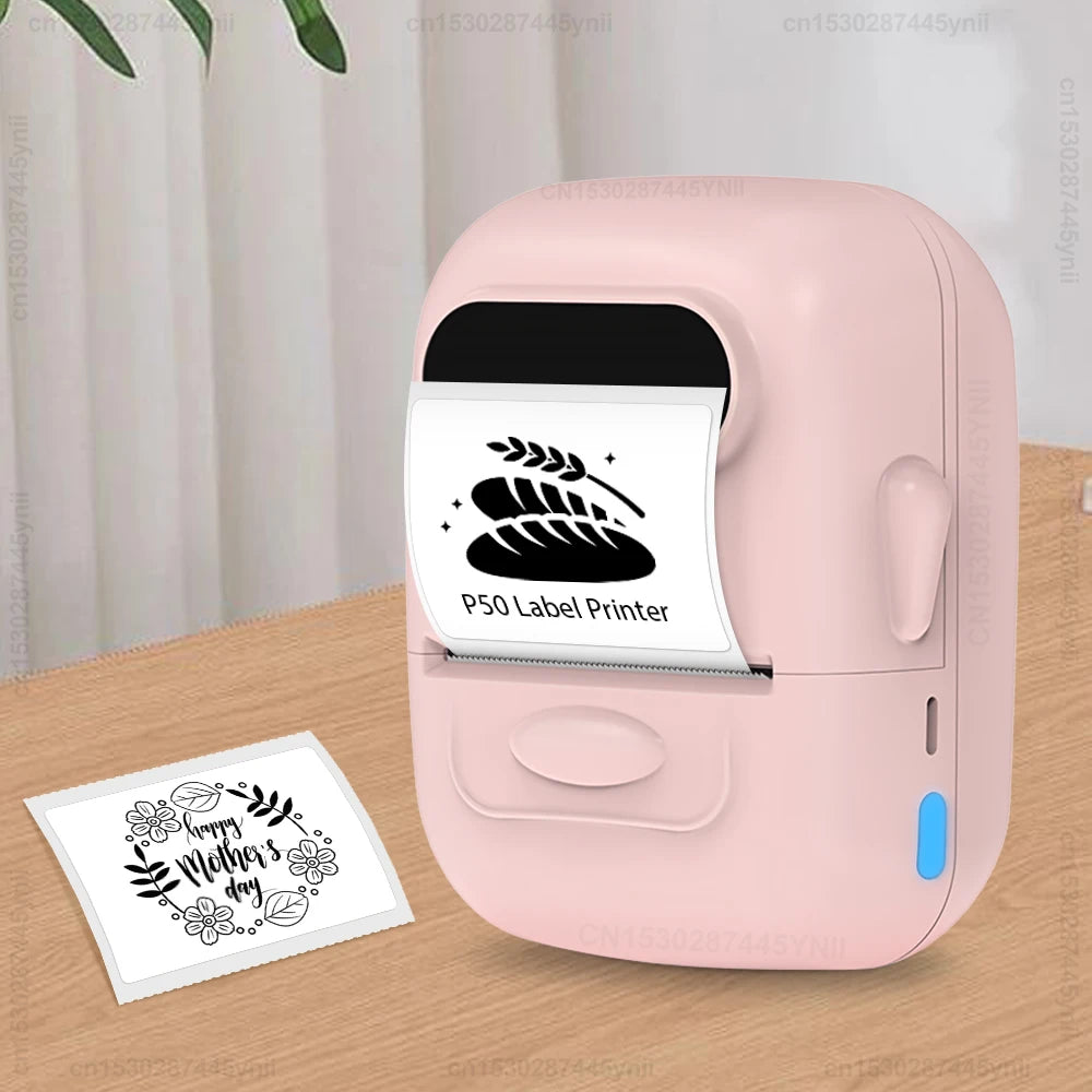 P50 Mini Thermal Label Printer – Portable Barcode & QR Maker