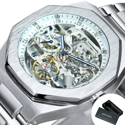 Luxorive Spectra Tourbillon – Automatic Skeleton Watch with Diamond Dial