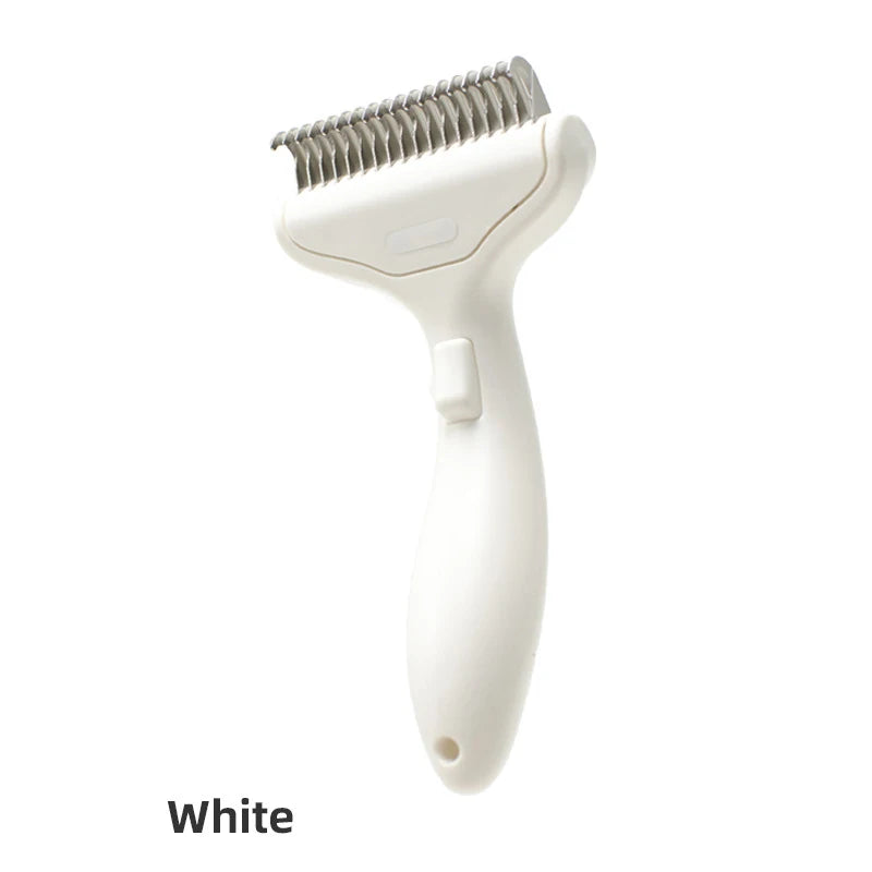 Stainless Steel Dog Thinning Comb – Floating Hair Remover with Ergonomic Handle