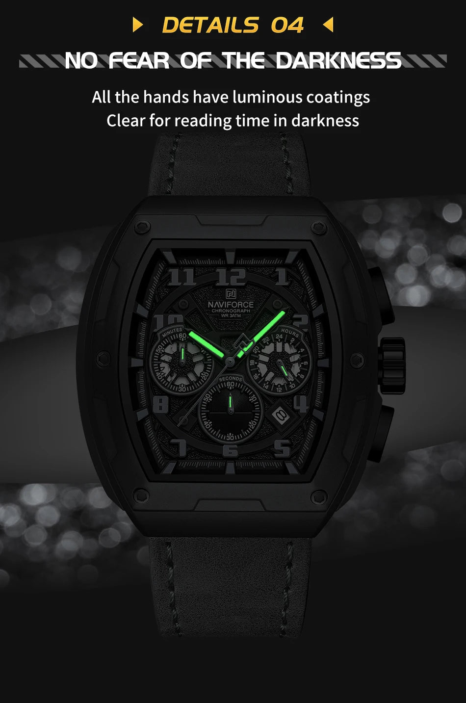 NAVIFORCE Luxury Brand Men Sports Watch Quartz 24 Hours Chronograph Waterproof Male Wristwatches Date Display Clock Reloj Hombre