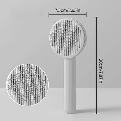 Self-Cleaning Pet Hair Remover Brush – Cat & Dog Grooming Comb