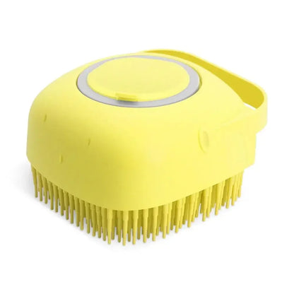 Pet Shampoo Brush – Soft Silicone Rubber Grooming Scrubber for Dogs & Cats