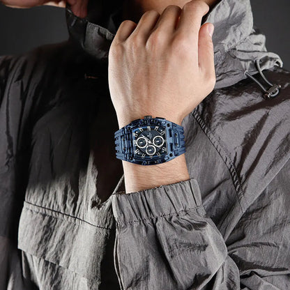 NAVIFORCE Fashion Men Watch Quartz Chronograph  Clock 3ATM Waterproof Silicone Band Sports Casual Date Display Male Wristwatches