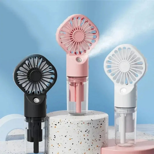 1pc Portable Handheld Mist Fan – Water Spray Mini Fan for Summer & Outdoor Use