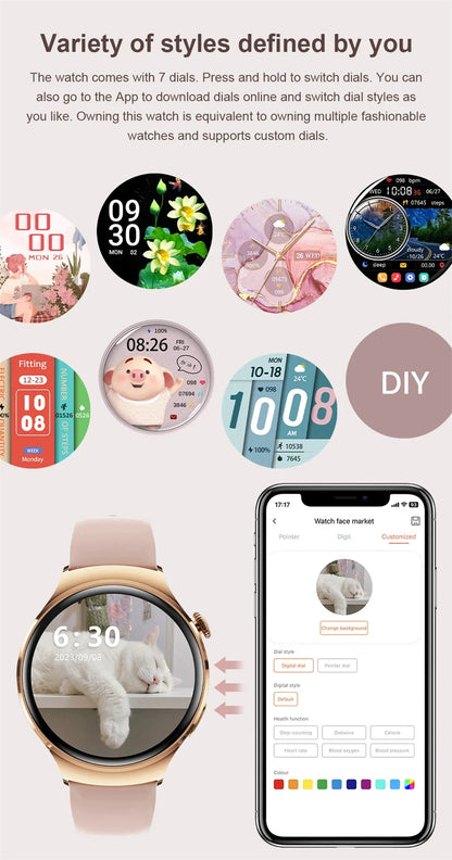 Luxorive Smartwatch 4 Mini – Bluetooth Calling, GPS, NFC & Health Tracking Watchify 