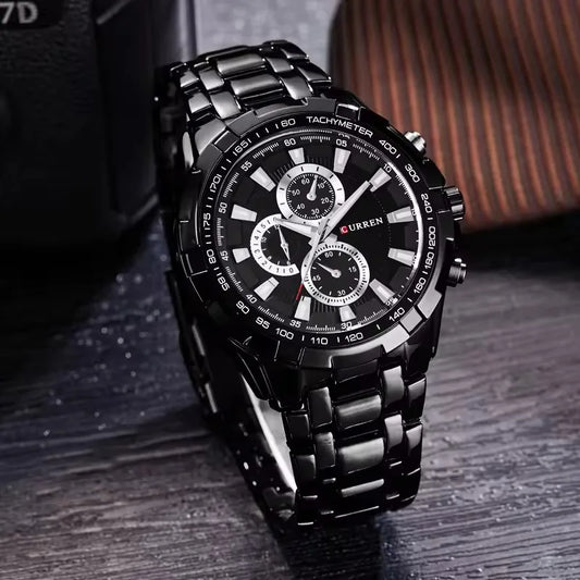 CURREN Large Dial Fashion Quartz Watch for Men – Waterproof Business Leisure Wristwatch