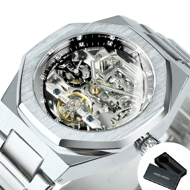 Luxorive Spectra Tourbillon – Automatic Skeleton Watch with Diamond Dial