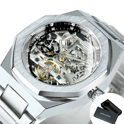 Luxorive Spectra Tourbillon – Automatic Skeleton Watch with Diamond Dial