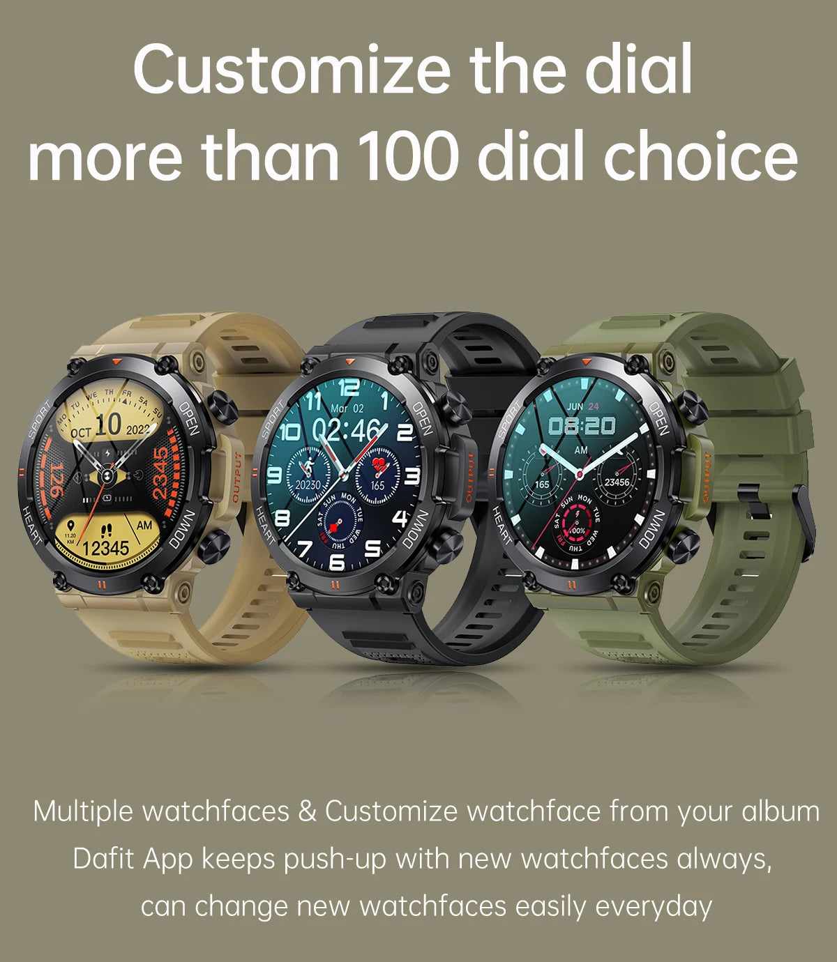 Luxorive K56Pro Smartwatch – 1.39" HD Display, Heart Rate, Bluetooth, 400mAh Battery, Sports & Outdoor Use