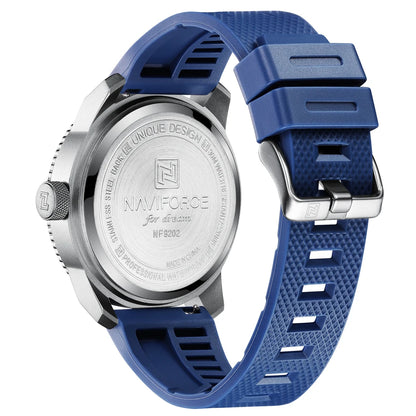 NAVIFORCE Top Brand Watch Men Fashion Casual Waterproof Simple Style Quartz Wristwatch Military Male TPU Strap Clock