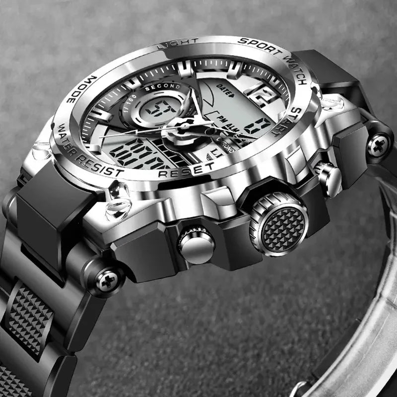 LIGE Military LED Digital Watch – rugged, oversized, and built for adventure.