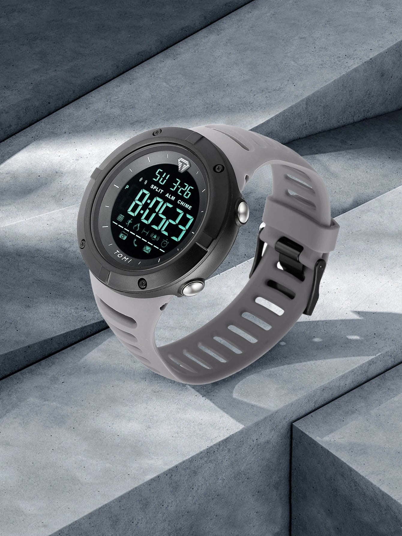 TOMI Men's Watch Night Glow Waterproof Fashion Digital TPU Material Sports Watch