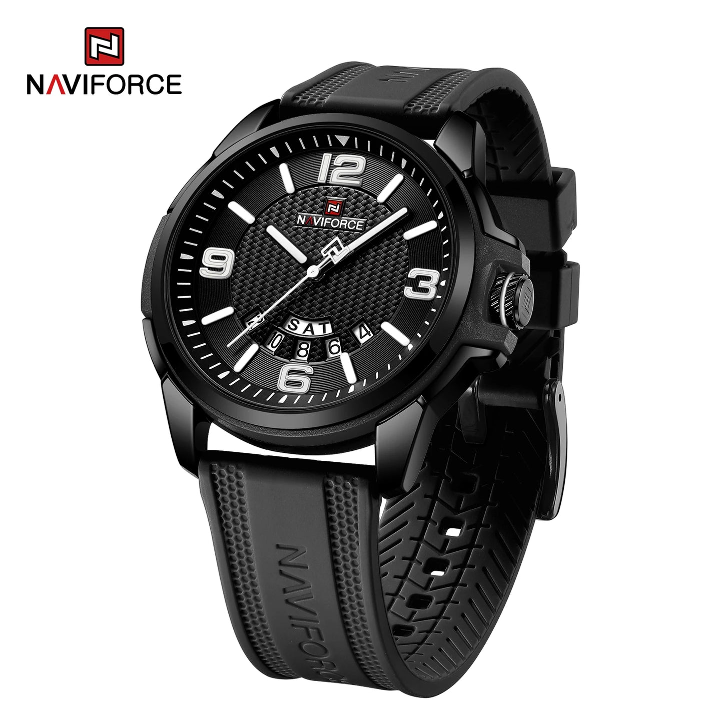 NAVIFORCE Luxury Watch Men Military Waterproof Male Clock Luminous Date Quartz Men Watch Silicone Strap