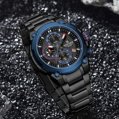 NAVIFORCE Quartz Watch Men Sport Military Waterproof Watches Mens Business Stainless Steel Wristwatch Male Clock reloj hombre
