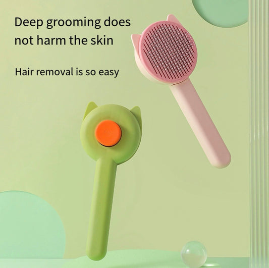 Pet Hair Remover Brush – Self-Cleaning Comb for Cats & Dogs