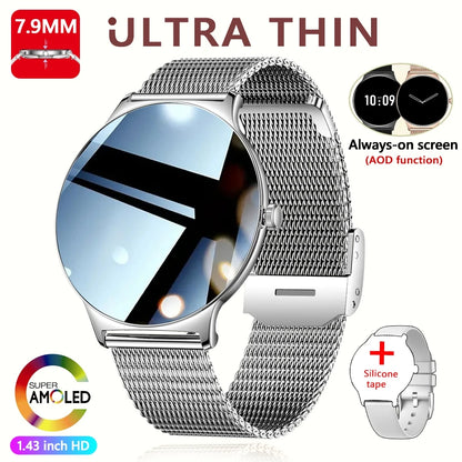 Luxorive LuxeFit Ultra – Women's Slim Smartwatch with Always-On Display & Bluetooth Call
