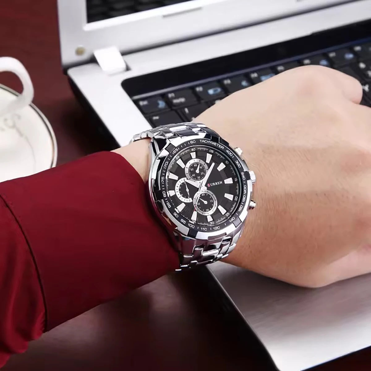 CURREN Large Dial Fashion Quartz Watch for Men – Waterproof Business Leisure Wristwatch